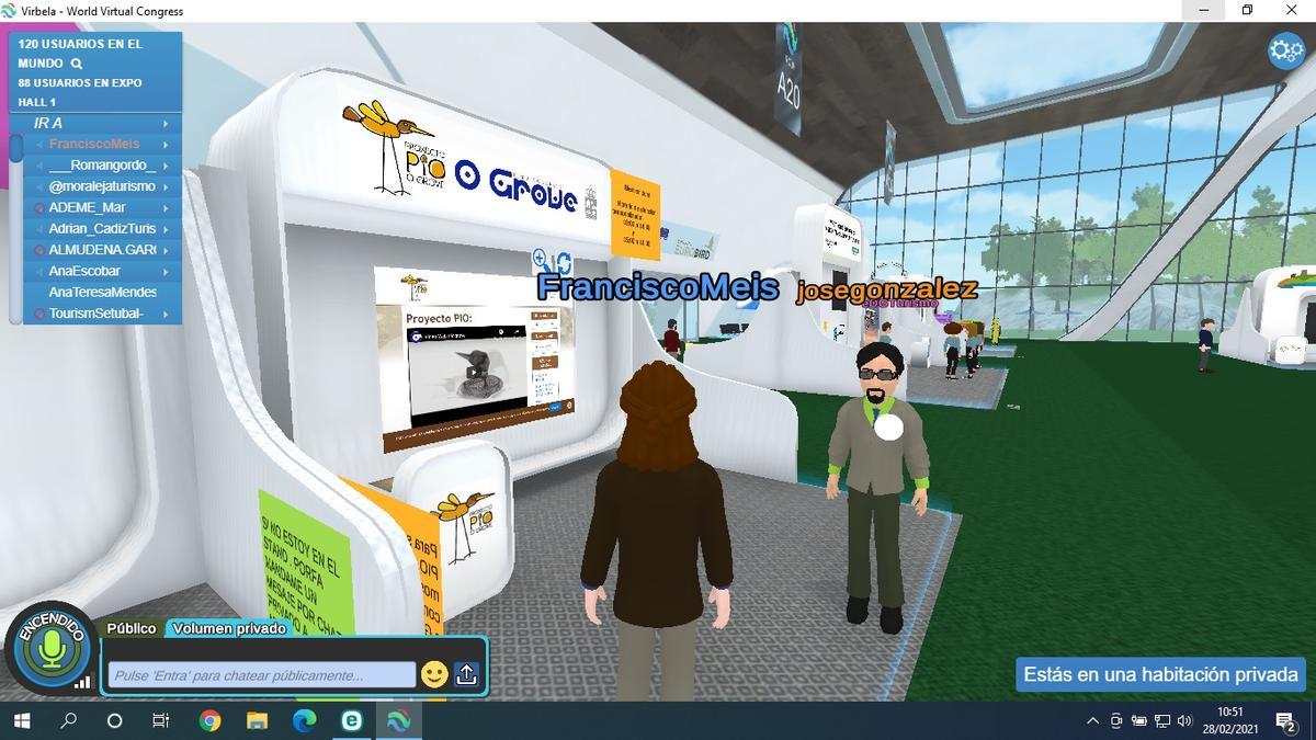 Una imagen  de la plataforma virtual creada para seguir FIO 2021.