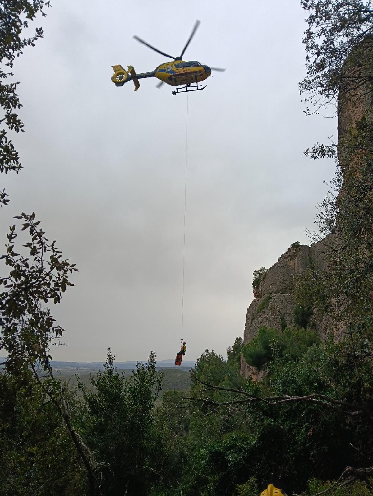 Rescat dels escaladors ferits a Montserrat