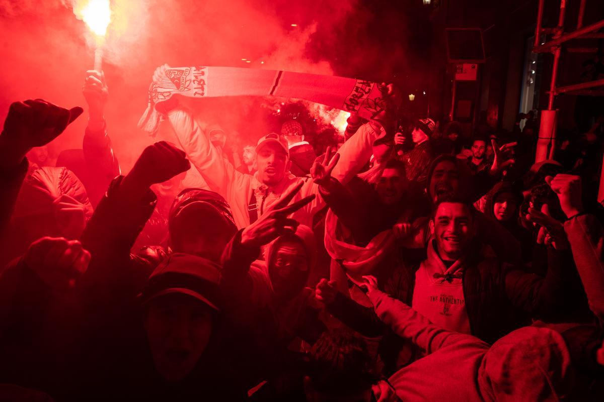 La celebración de la victoria histórica de Marruecos en el centro de Barcelona