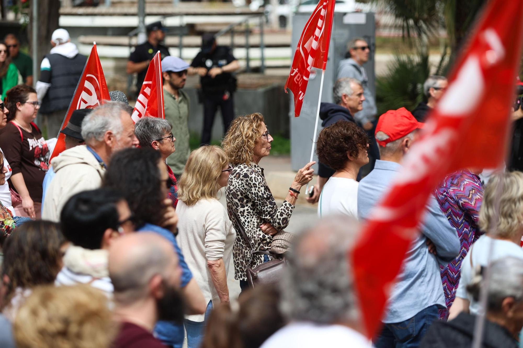 Concentración del 1 de mayo de este año en Vila, convocada por UGT y CCOO.