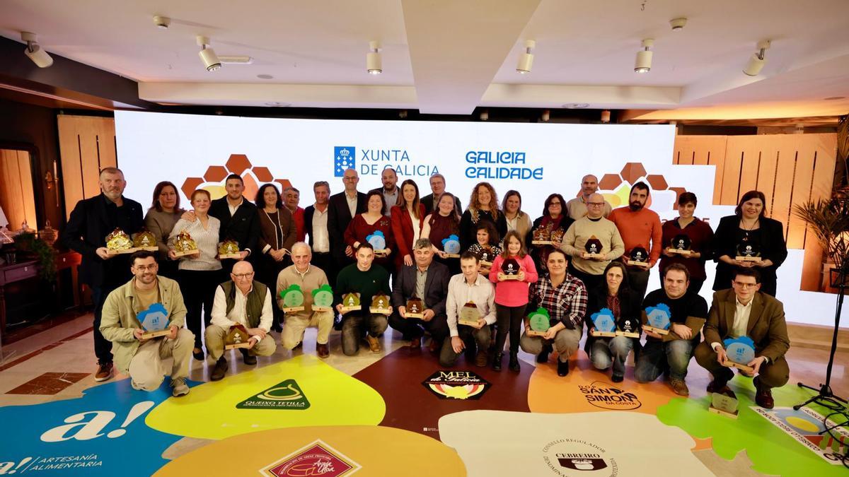 Premiados en las catas de quesos y mieles de este año.