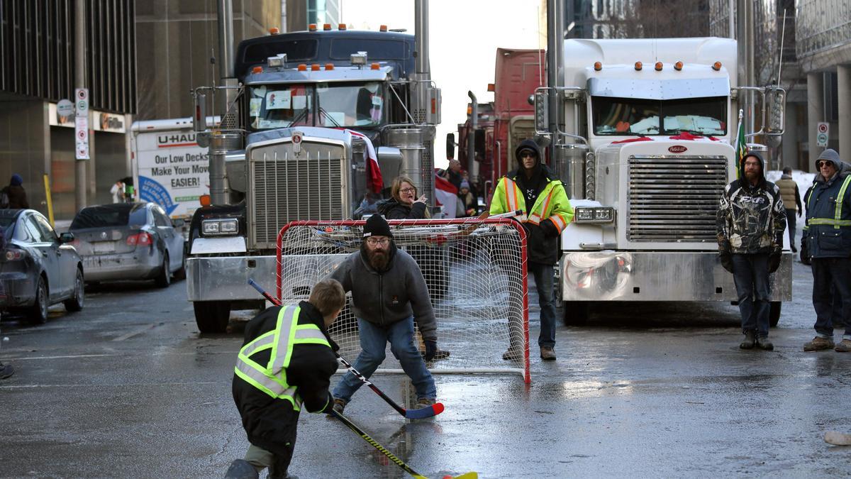 Protestas de los antivacunas en Ottawa (Canadá).