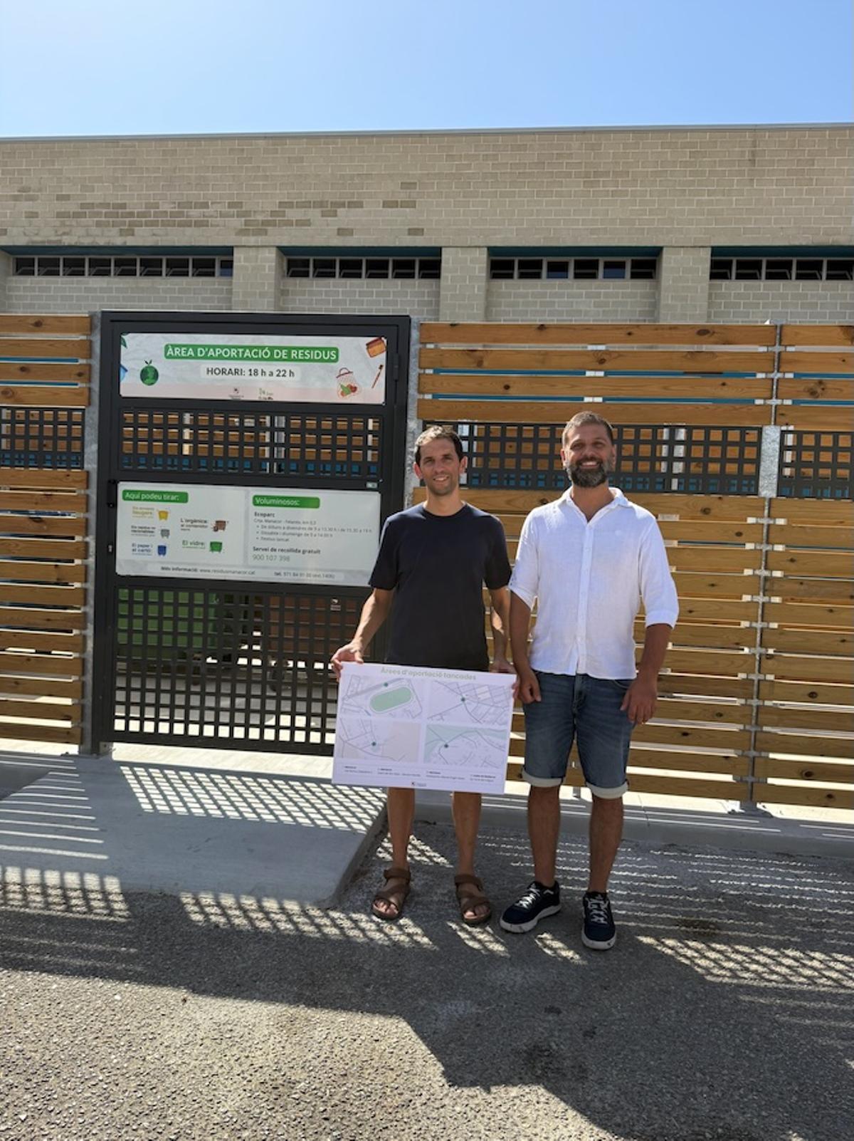 Un momento de la presentación de las nuevas áreas de aportación de residuos.