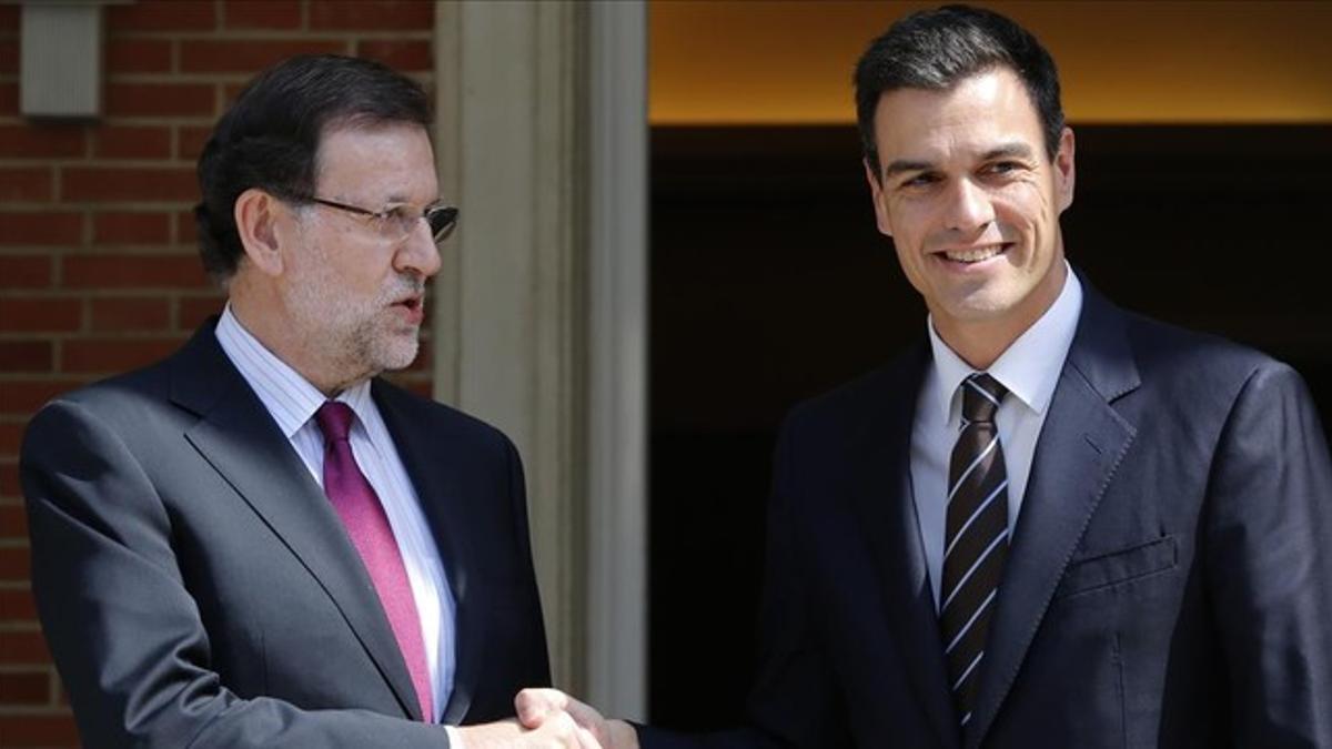 Rajoy y Sánchez, en La Moncloa.