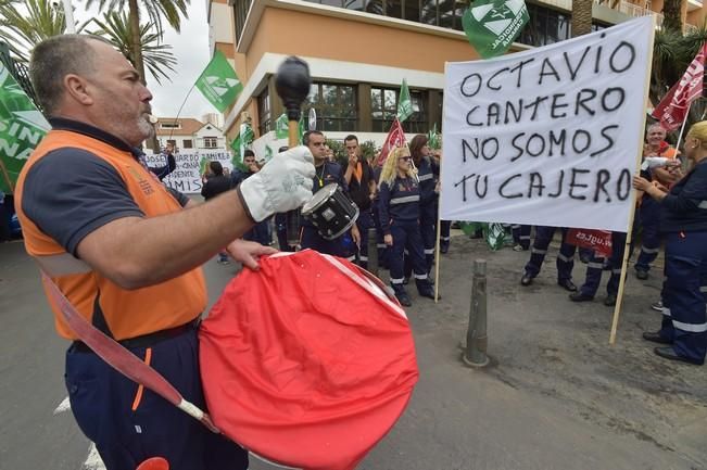 Concentración de trabajadores de parquímetro