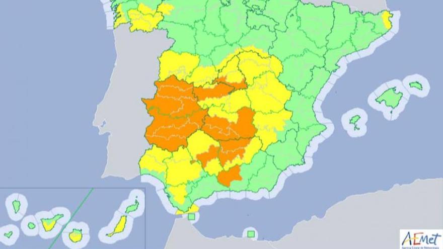 Extremadura sigue en alerta por altas temperaturas durante todo el día