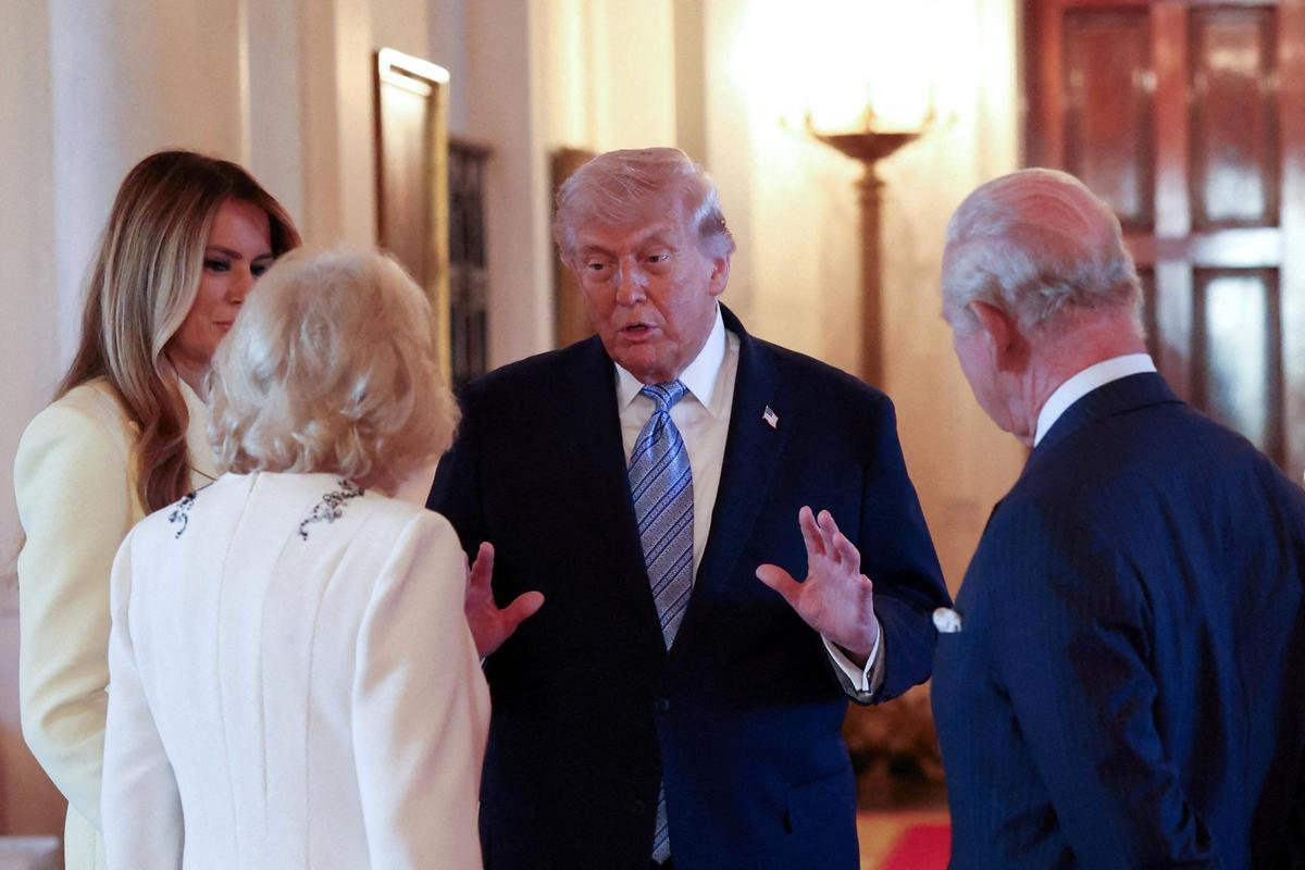 Trump recibe al rey Carlos III de Inglaterra en la Casa Blanca