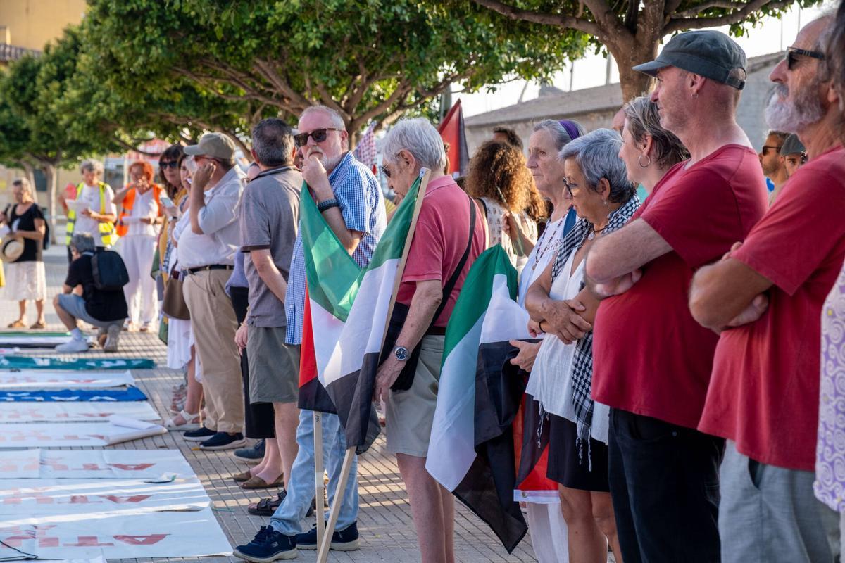 Manifestación en apoyo a Gaza y al pueblo palestino en Palma el viernes 31 de julio de 2026.