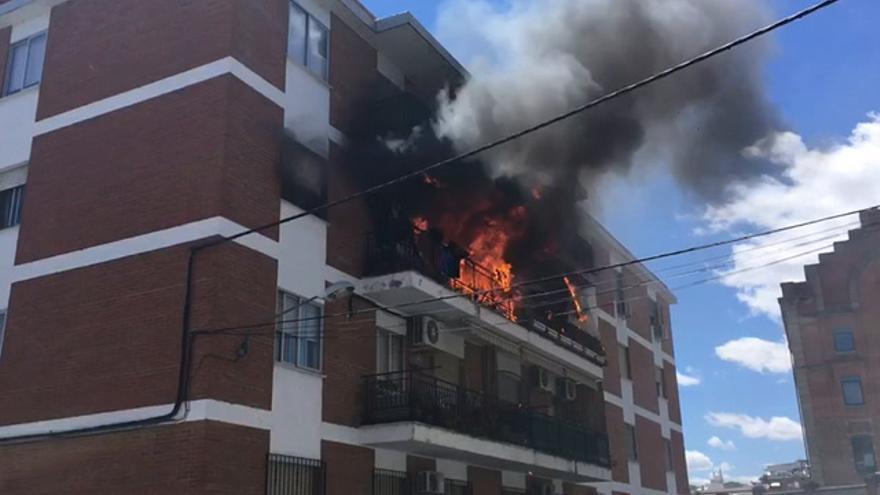 Incendio en una vivienda de Plasencia