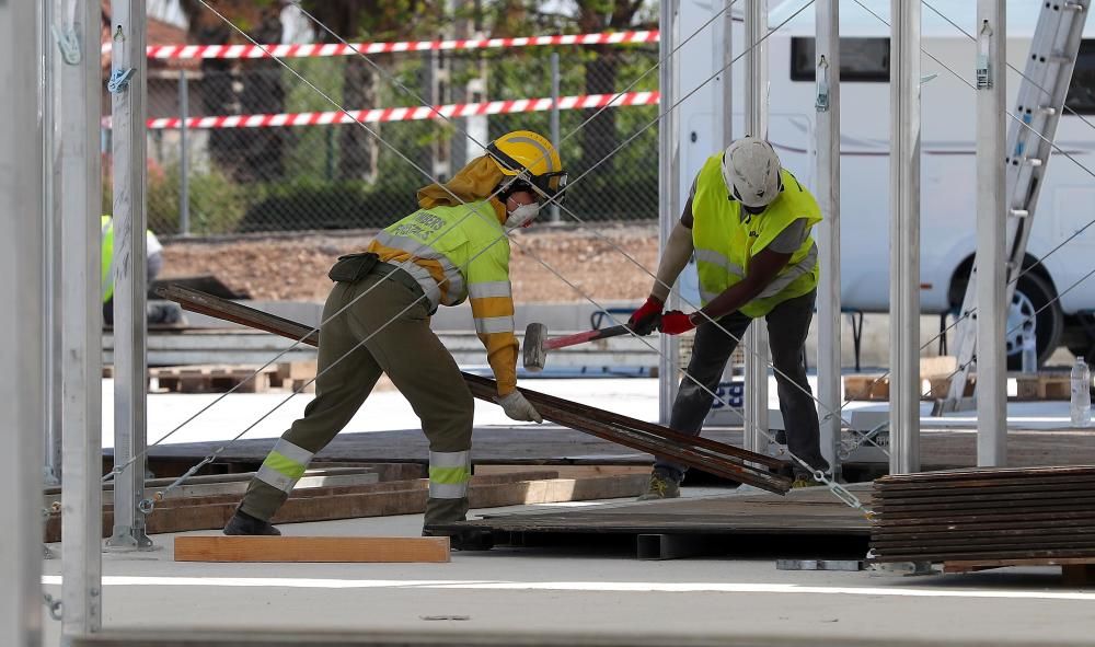 Así avanzan las obras del hospital de campaña