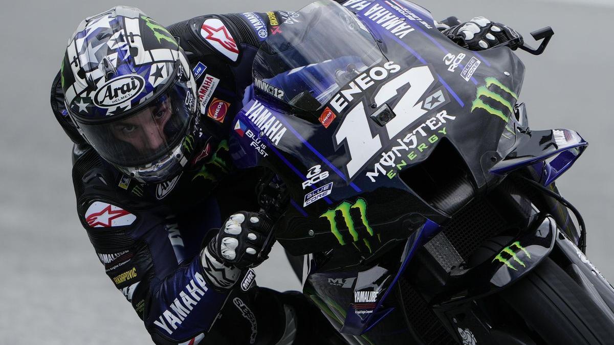 Maverick Viñales y su Yamaha.