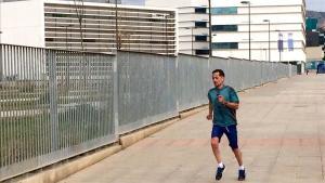 José Esteban Montiel, durante un entrenamiento.