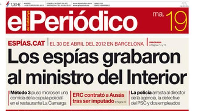 Portada de EL PERIÓDICO del 19 de febrero