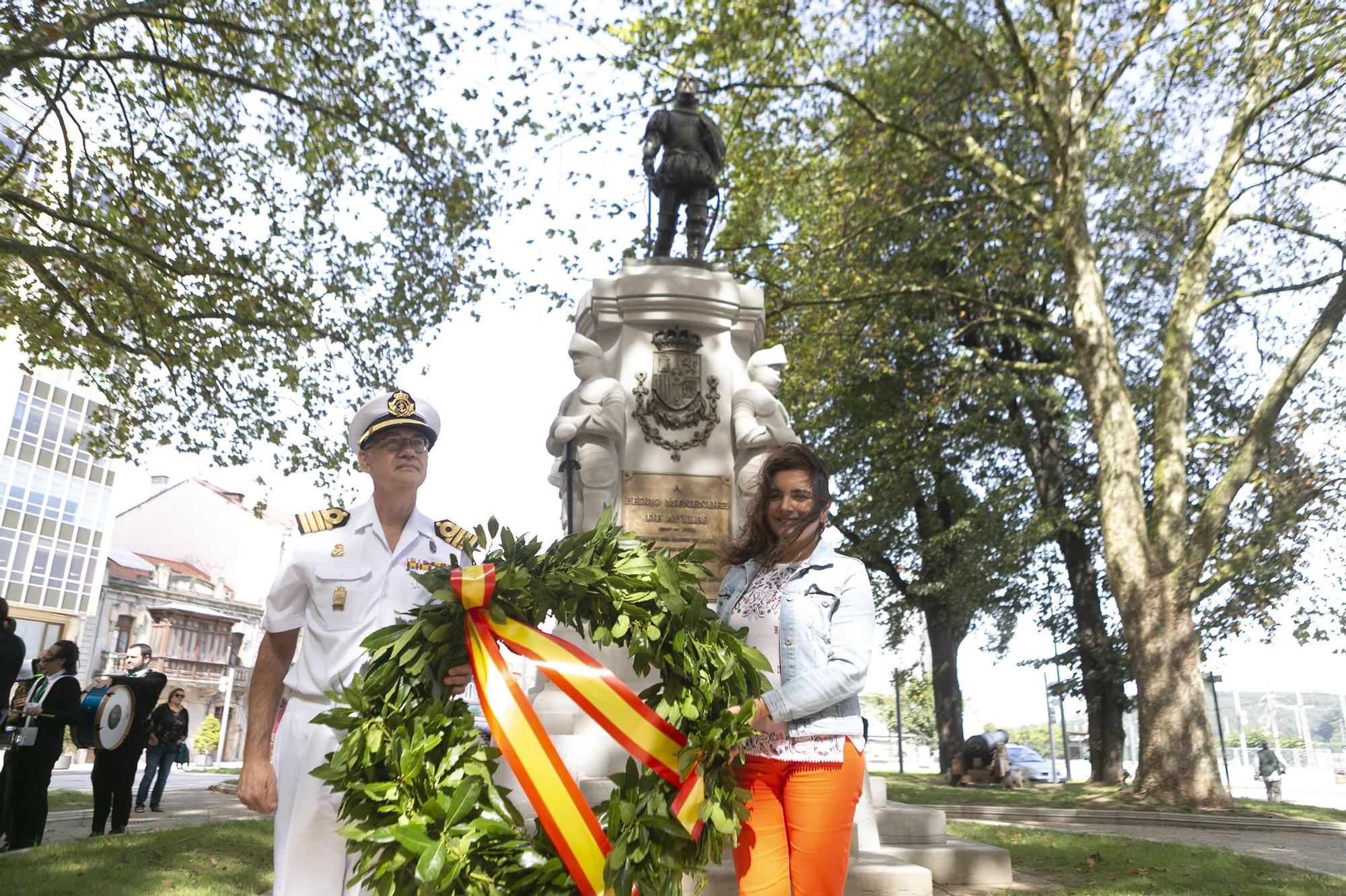 La asociación "Lepanto" de veteranos de la Armada rinde tributo al almirante avilesino Pedro Menéndez