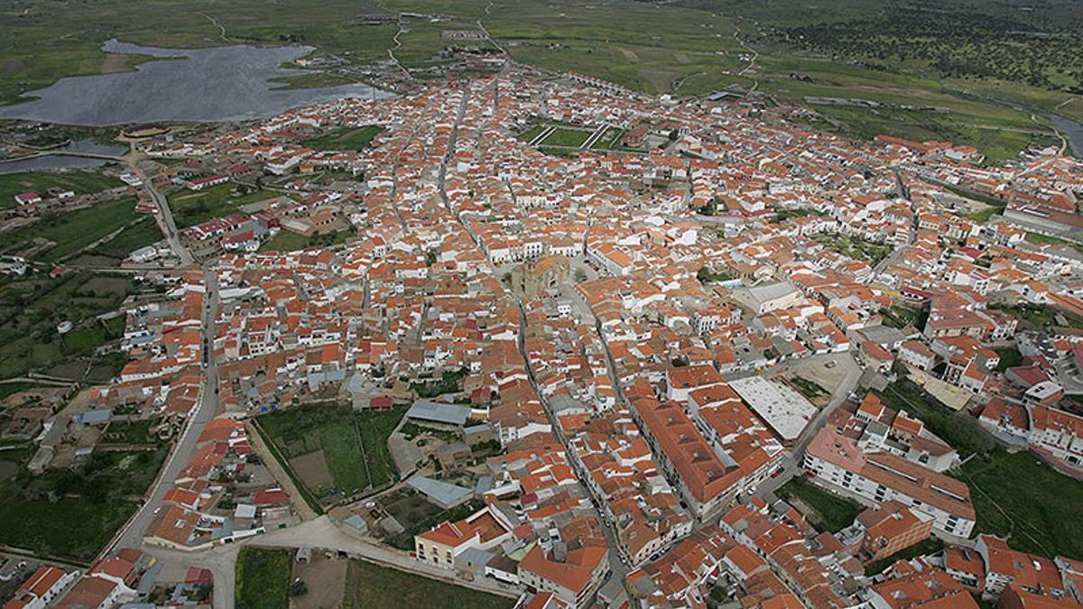 Vista aérea de Arroyo de la Luz.