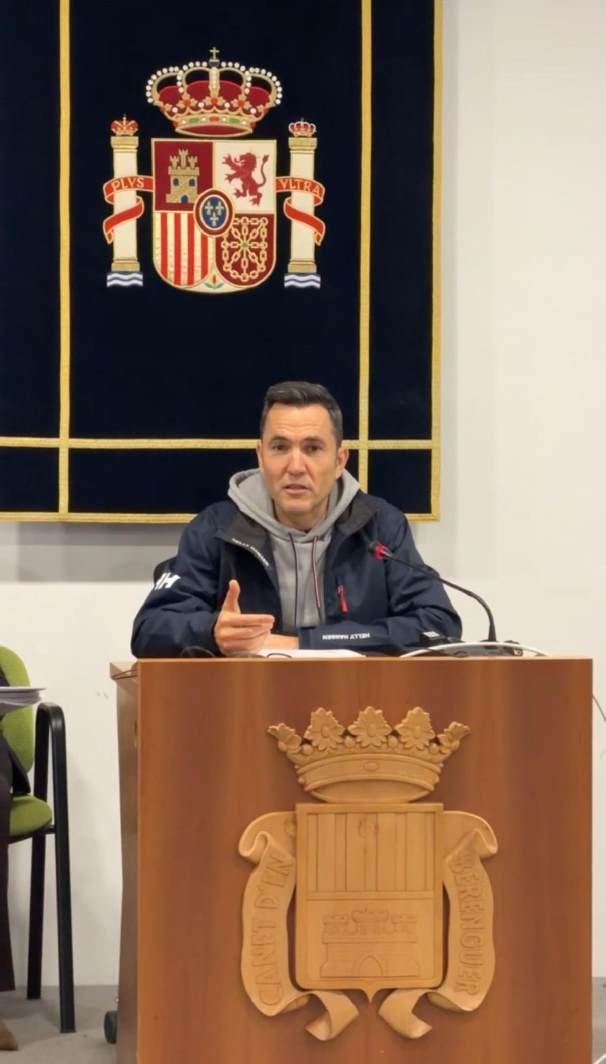 Pere Antoni durante el acto.