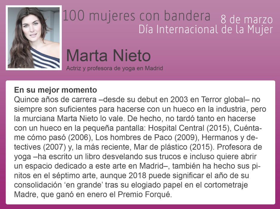 100 mujeres con bandera