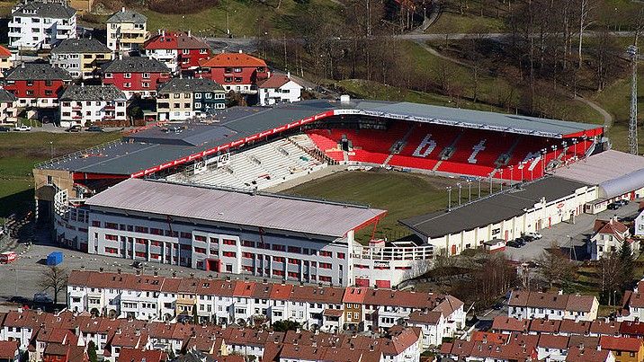 El estadio de fútbol del Brann SK, en Bergen.