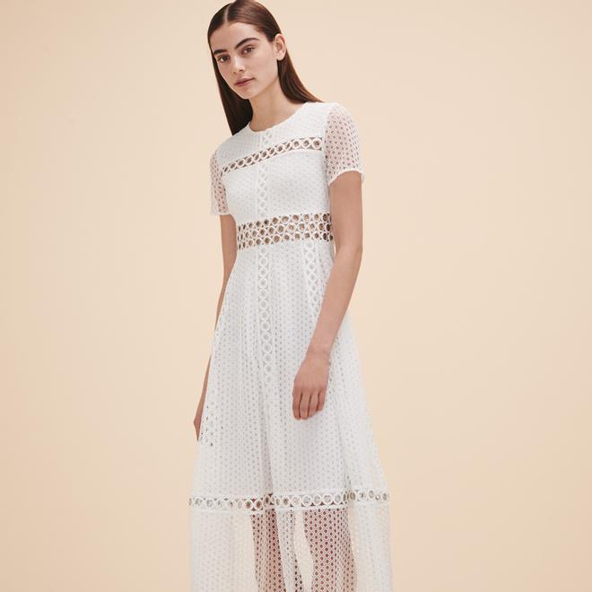 Vestido largo con bordado de Maje