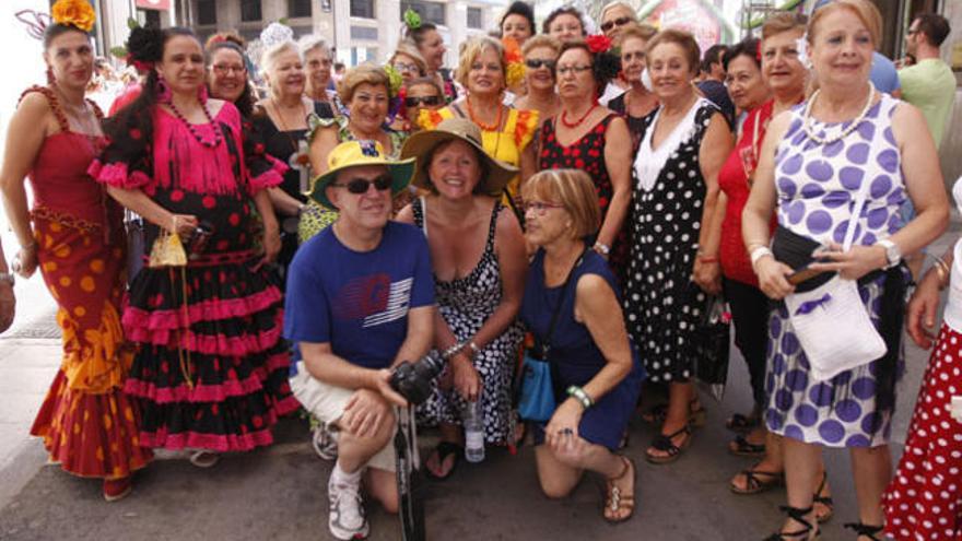 Un grupo de turistas, en la Feria.