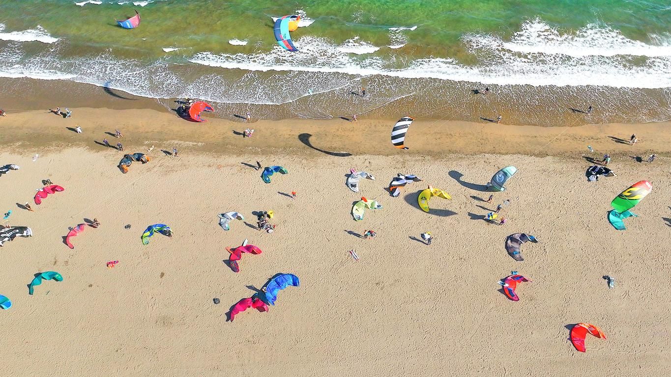 El Médano: vientos perfectos para la práctica del kitesurf.