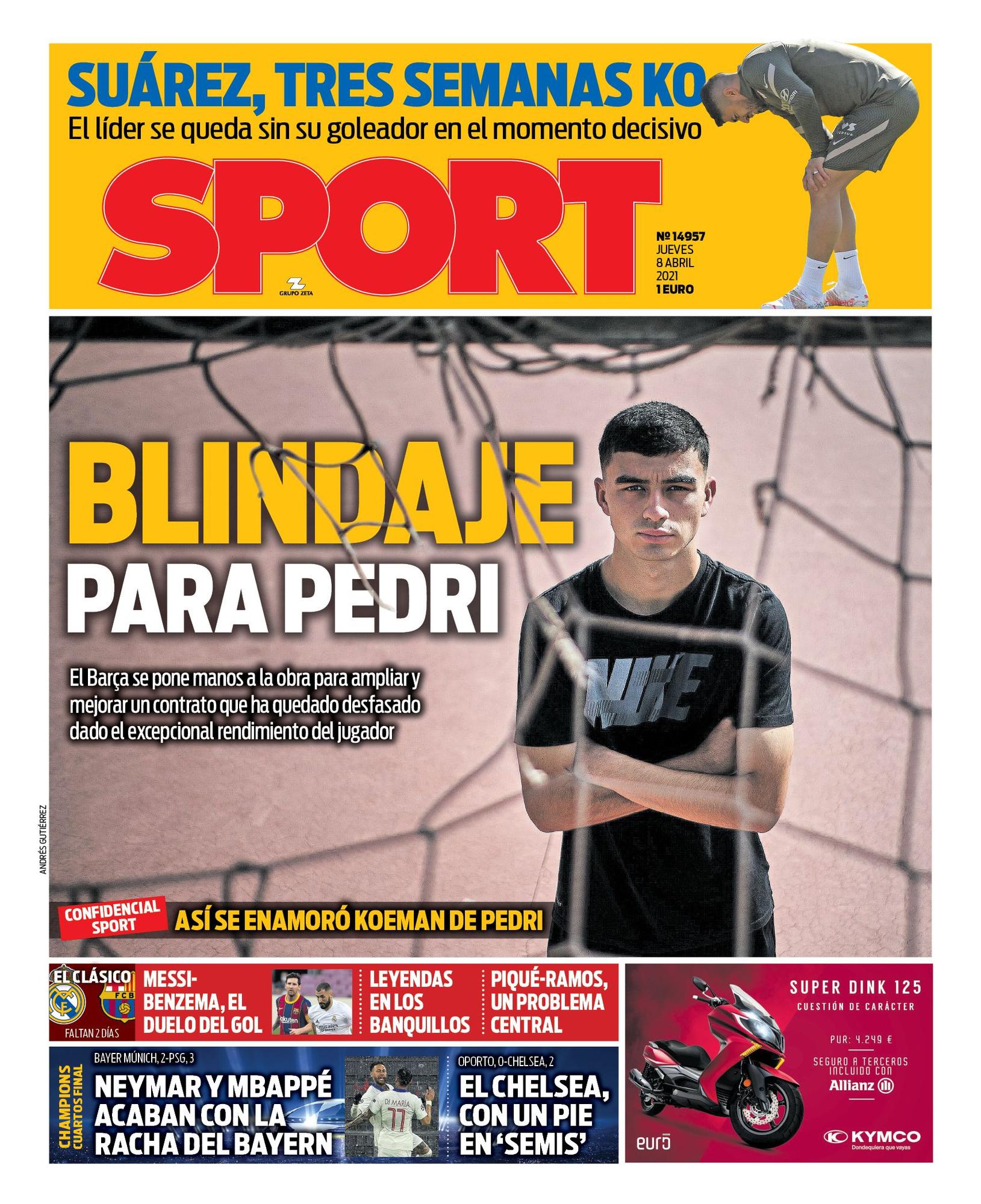 Esta es la portada de SPORT