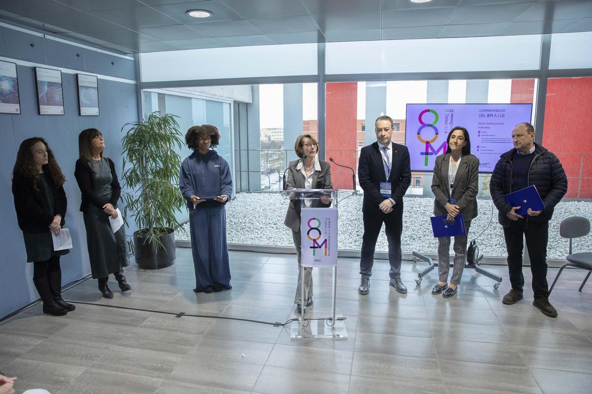 Acto institucional con motivo del 8M celebrado en la UJI este jueves.