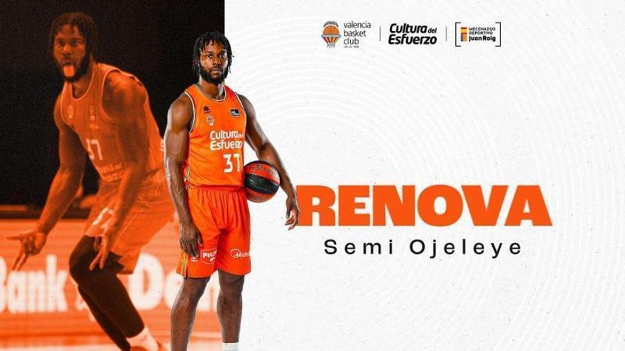 Bombazo: Semi Ojeleye renueva con el Valencia Basket