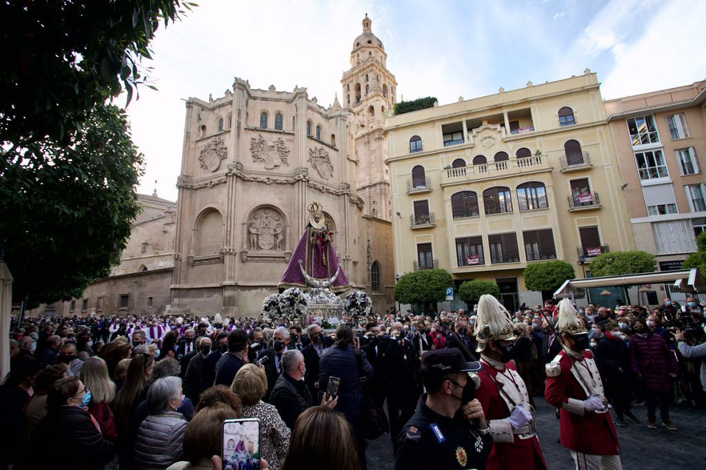 La Virgen de la Fuensanta sale en procesión rogativa por el fin de la guerra en Ucrania