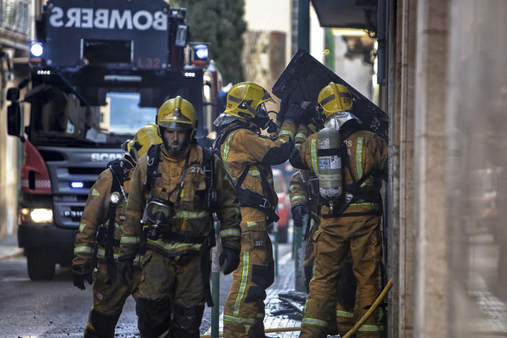 Incendio en un garaje en Palma