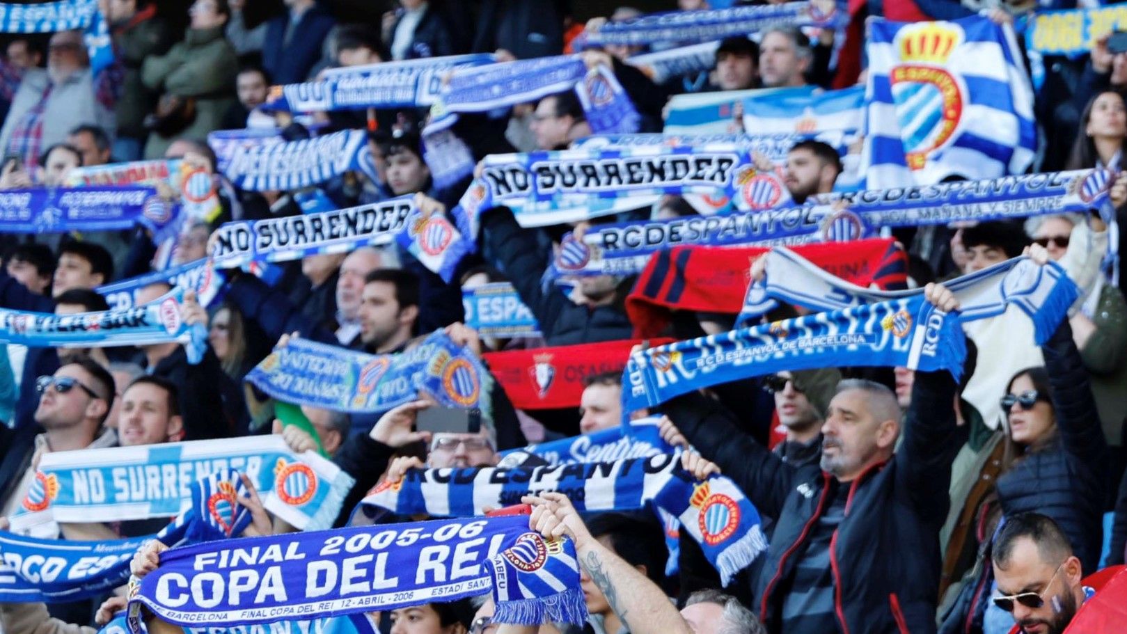 Aficionados del Espanyol en un partido de esta temporada en el RCDE Stadium.