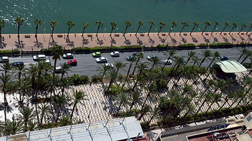 Una vista aérea del paseo de Conde de Vallellano