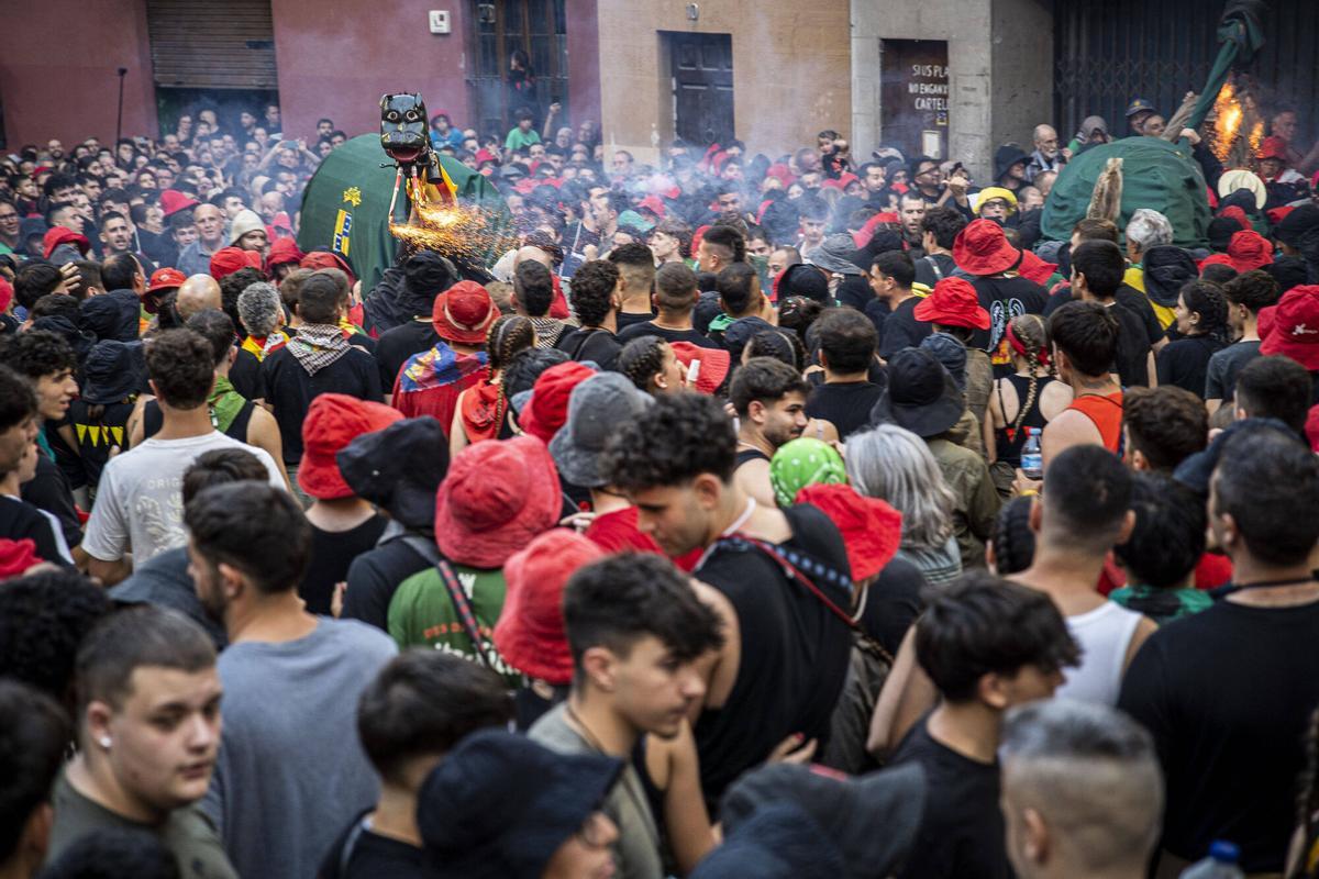 El Passacarrers de Patum d'aquest dimecres al vespre, en imatges
