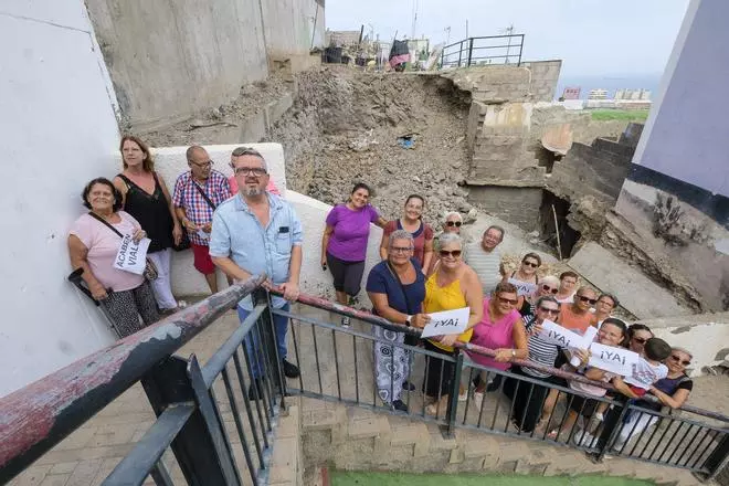Familia expropiada en el Risco de San Nicolás