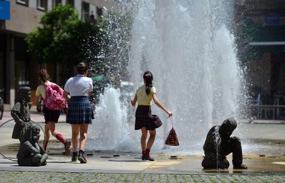 El calor da un respiro en Pontevedra