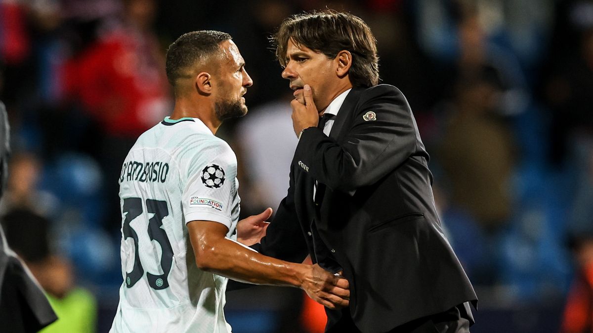 Simone Inzaghi junto a Danilo D'Ambrosio