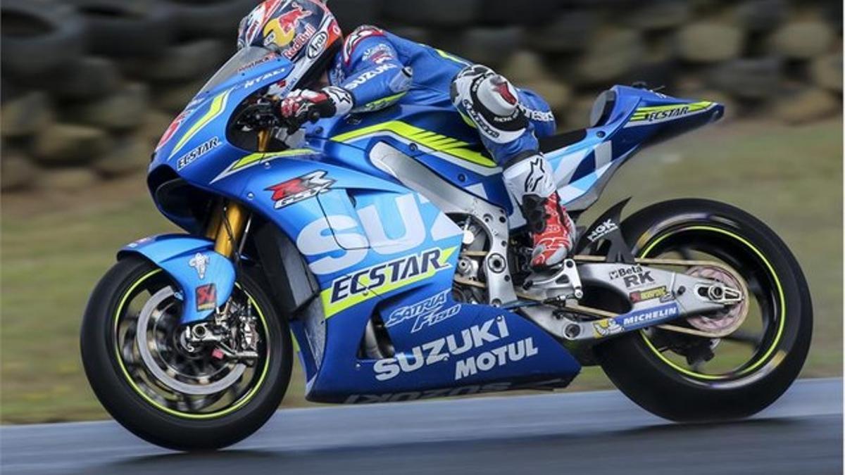 Maverick Viñales y su Suzuki en Phillip Island.