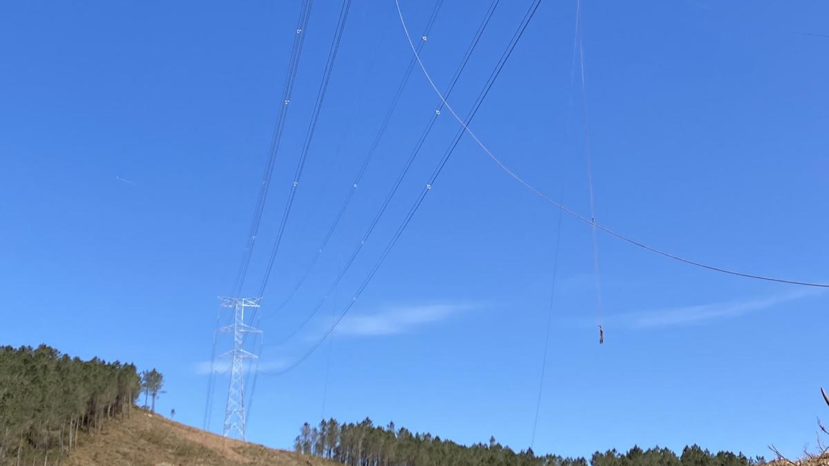 Obras de la autopista eléctrica en Beariz