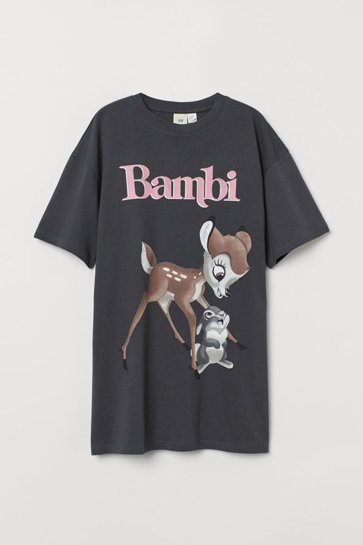 Camiseta 'oversize' de Bambi, de H&amp;M