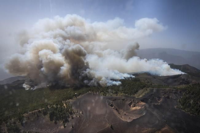 Incendio forestal en la zona de Las Manchas, en La Palma