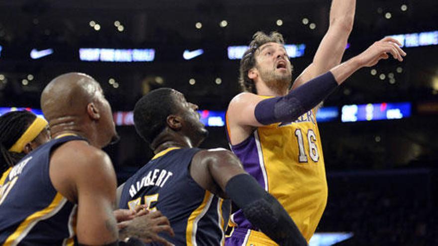 Pau Gasol durante el partido contra los Pacers.