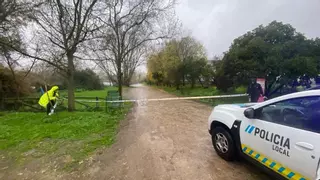 Cortados los accesos junto al río Alagón por la crecida del caudal en Coria