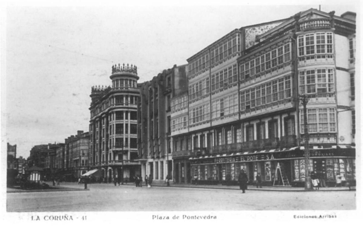 La plaza de Pontevedra en los años 40