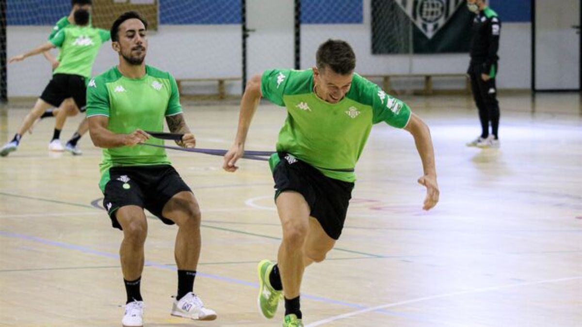 Los exazulgranas Joselito y Lin, del Betis