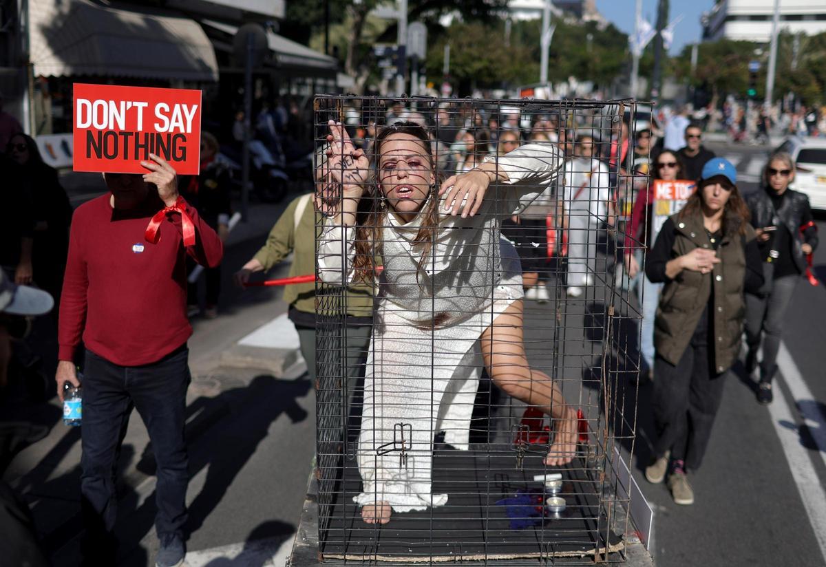 Protesta de mujeres en Tel Aviv para reclamar la liberación de los rehenes en Gaza