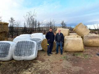 Toneladas de paja de arroz de l'Albufera para ganaderos afectados por incendios en Castellón