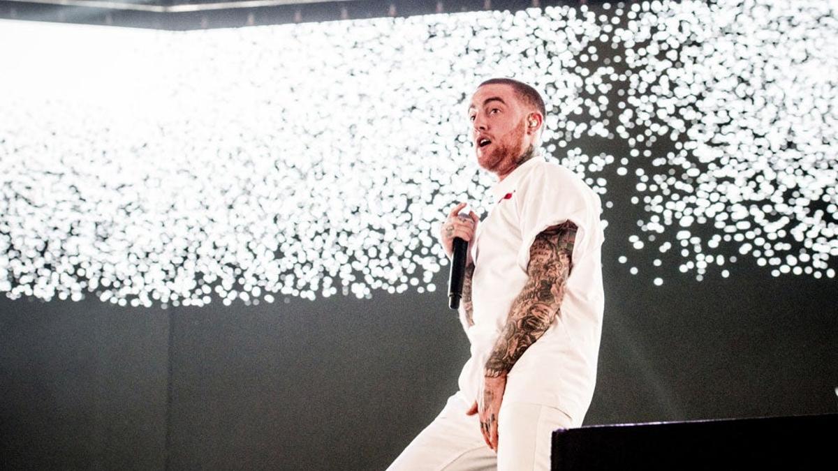 Mac Miller durante una actuación en Coachella