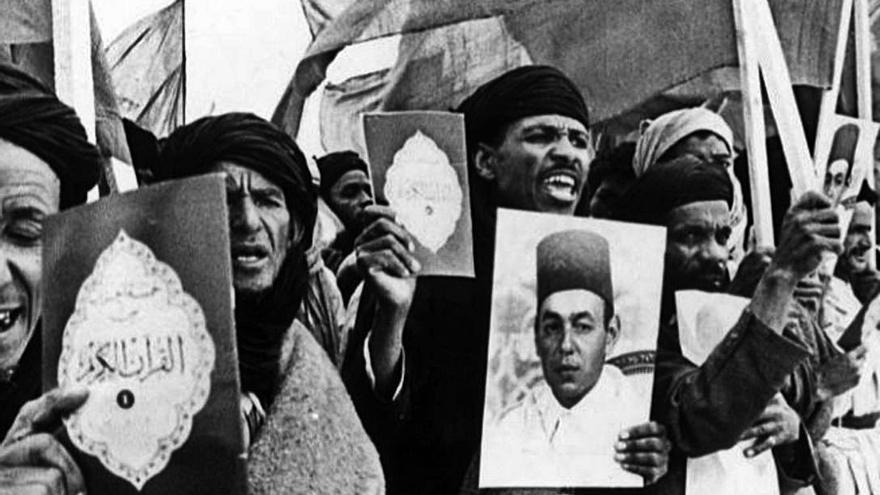 Marroquíes en la &quot;marcha verde&quot; (1975)