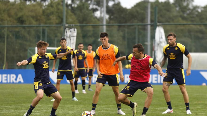 Entrenamiento del Deportivo en Abegondo