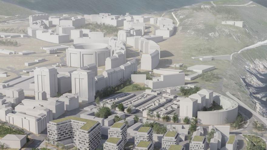 Recreación de la urbanización propuesta en 2023 por los promotores para As Percebeiras. | LOC